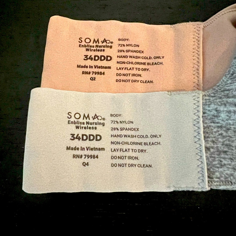 Soma enbliss nursing bras 34DDD